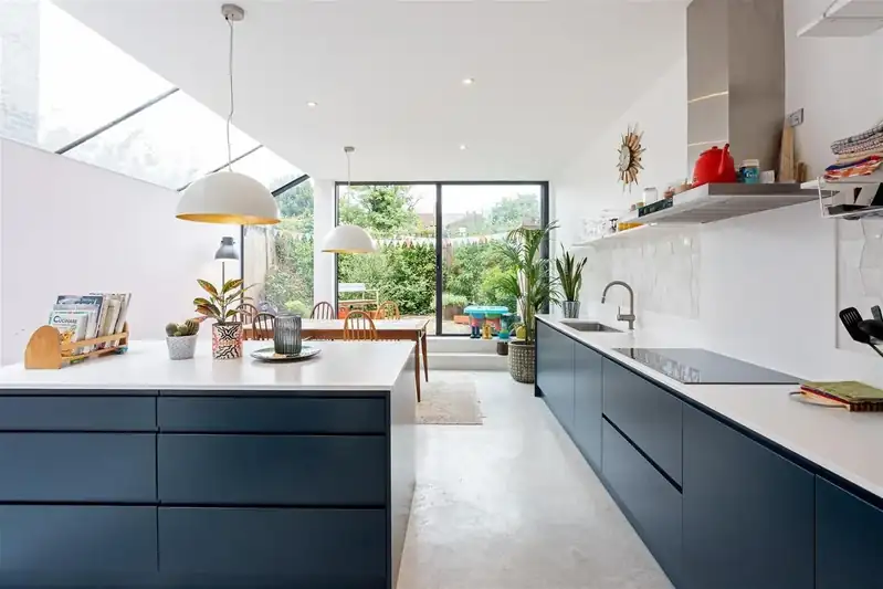 Finished modern kitchen in a residential rental property